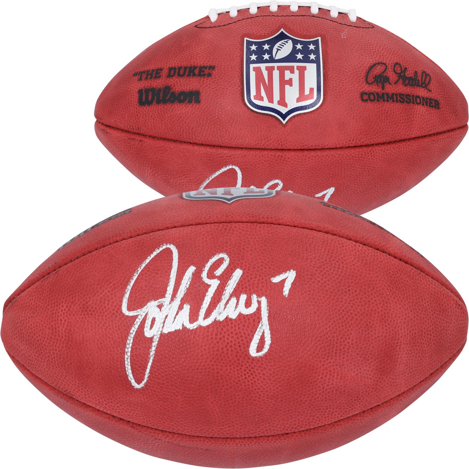 John Elway Denver Broncos Autographed Duke Full Color Football