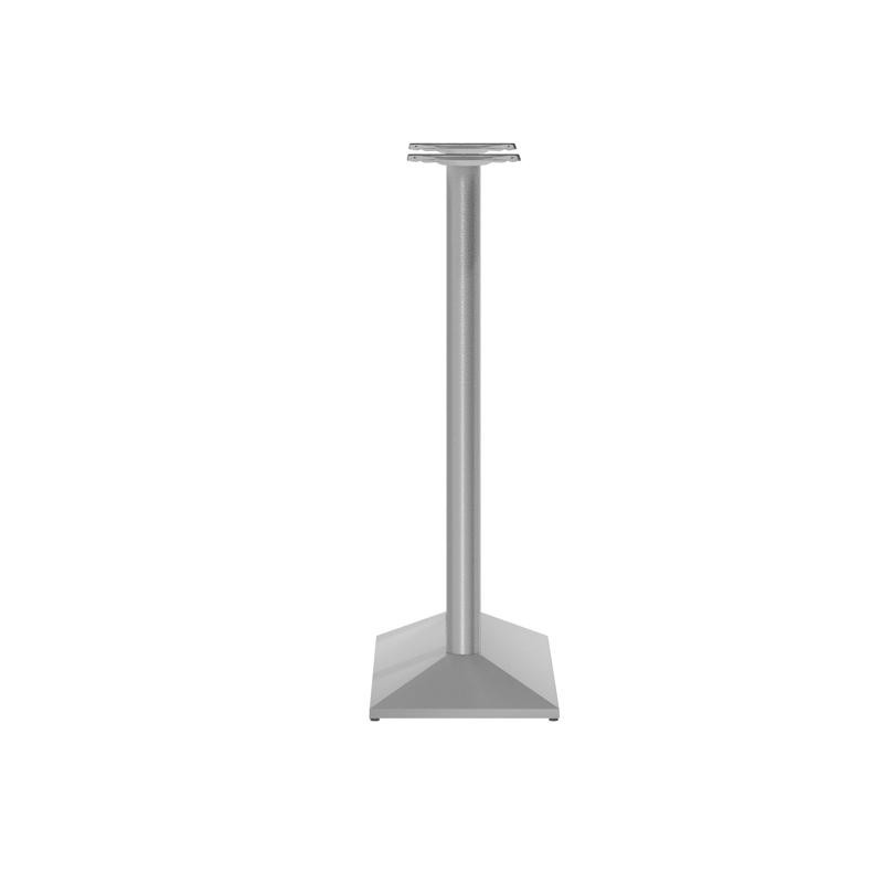 27" x 15" Restaurant Table Base with Double Column Table Height Column in Silver