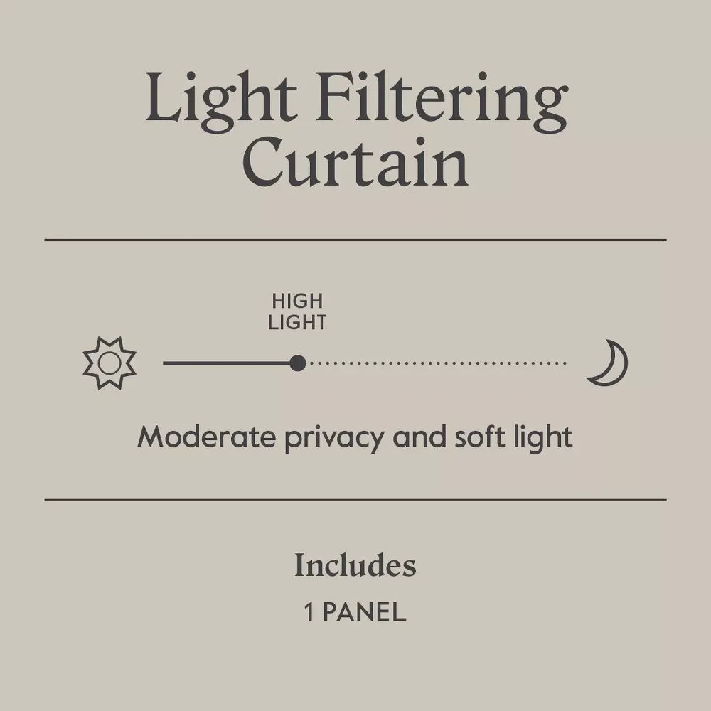 54"x84" Light Filtering Linen Window Curtain Panel White - Threshold™