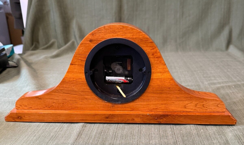 Nice Wooden Mantel Quartz Clock, 16"