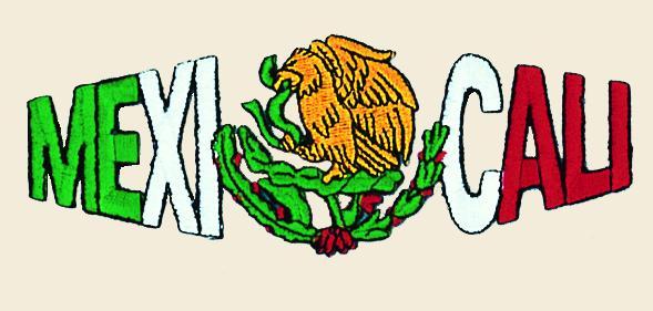 Mexicali Mexico Eagle Patch Flag Bandera Colors