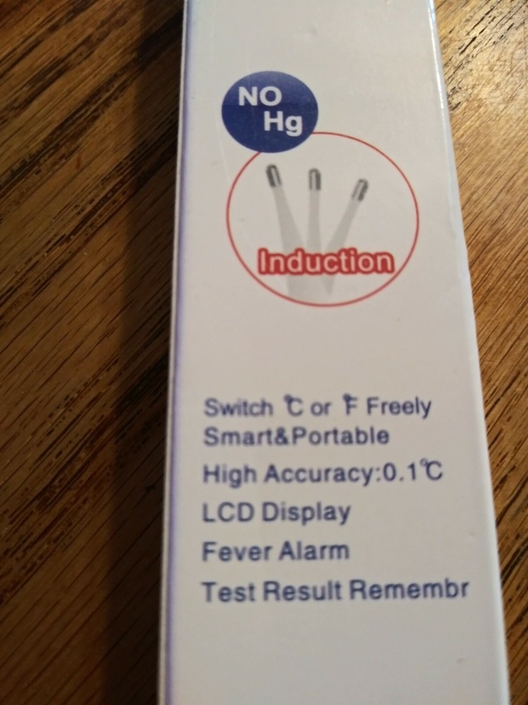 Unlabeled Digital Thermometer No HG Induction Memory Function Buzzer Fever Alarm