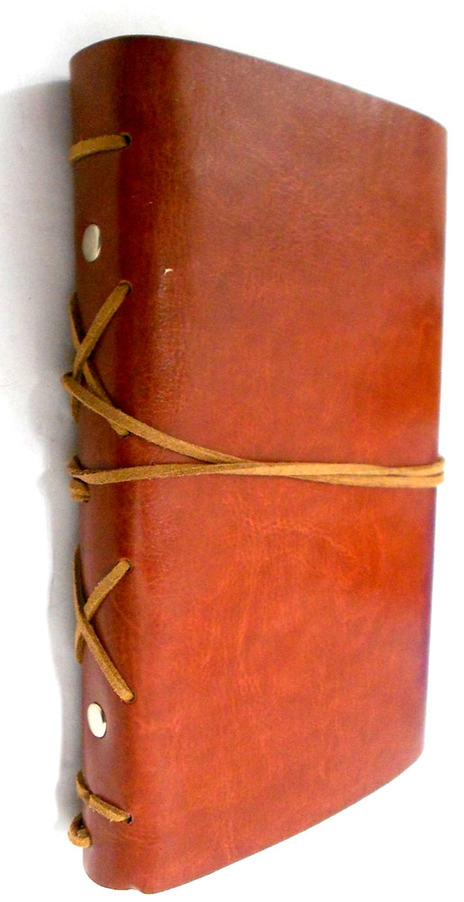 leather Om Aum journal handmade diary notebook leather strap closure with charm