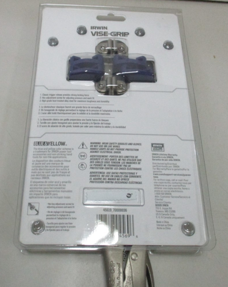 2pc Vise-Grip by Irwin The Original 9" Locking C Clamp Set w/Protective Pads