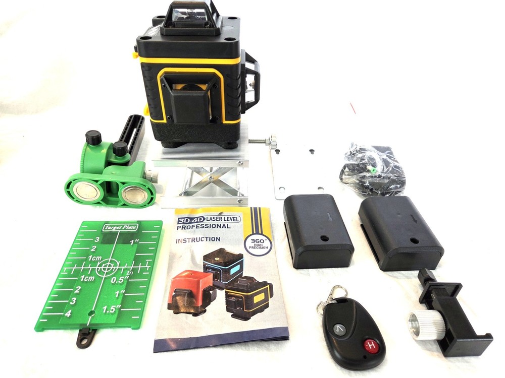 Laser Level, 4D Laser Level 4x360 Self Leveling Tool Construction