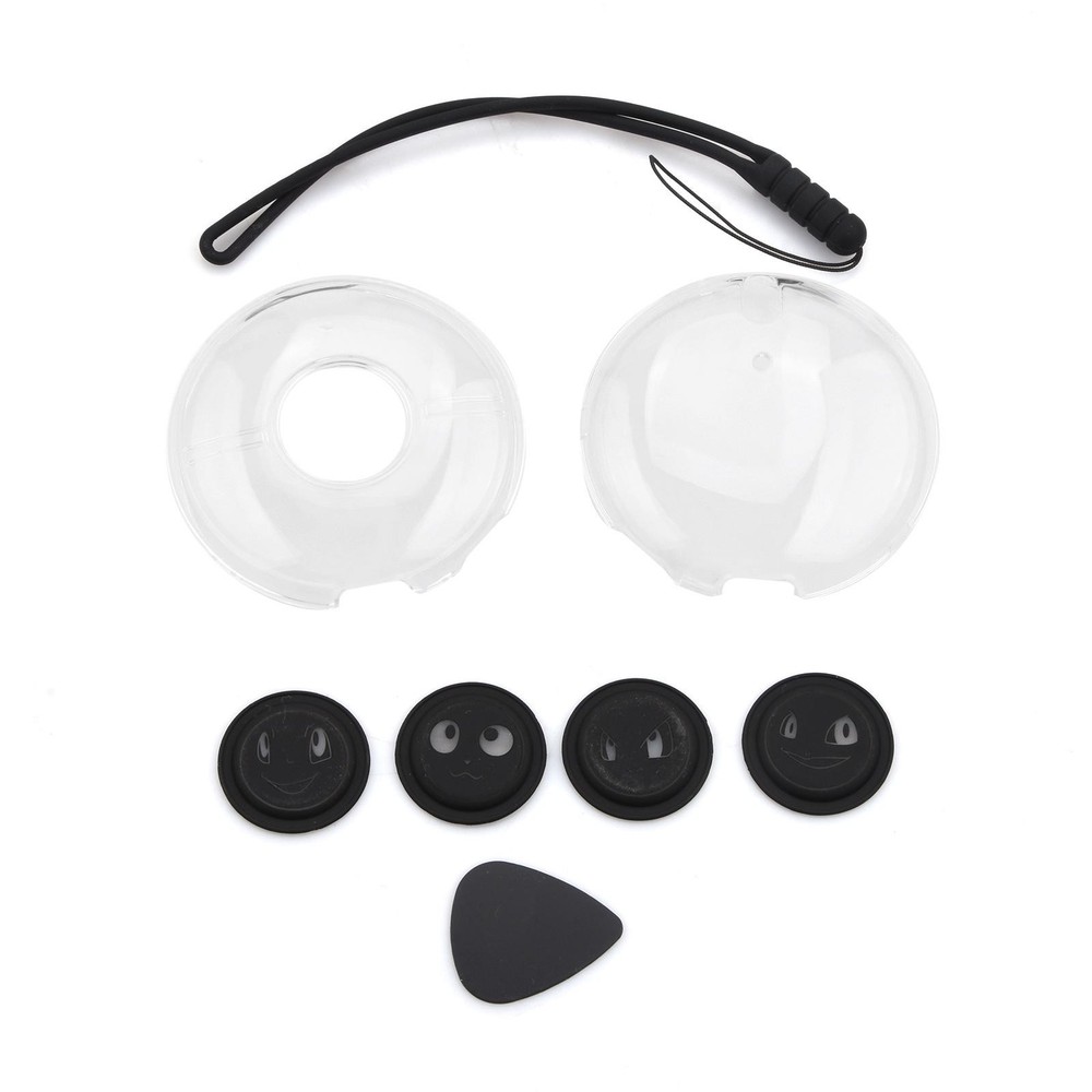 Clear PC Protective Case+4Pc Adhesive Pads +Hand Strap Kit For Pokémon GO Plus+