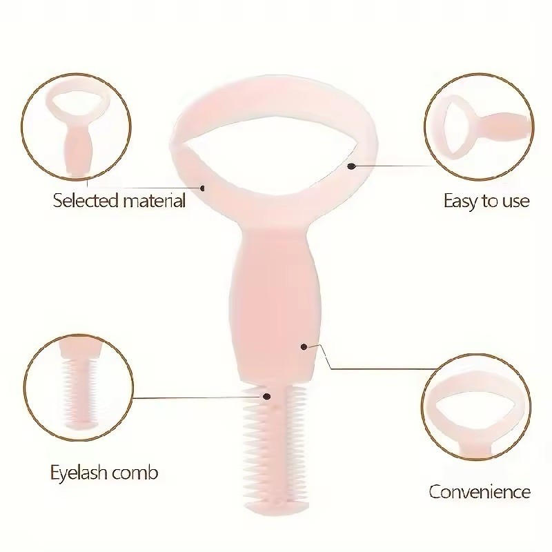 50PCS Pink Eyelash Comb Lash Separator Brush Tool Set