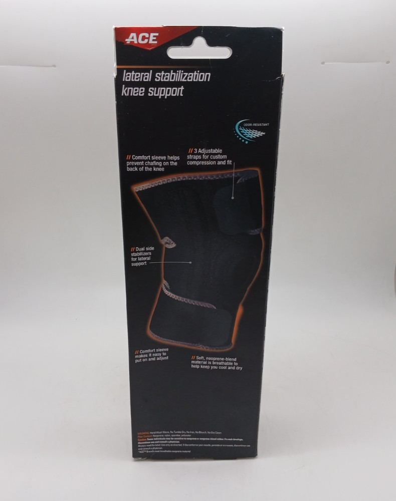Ace Brand Knee Lateral Stabilization Support – Adjustable Size, Firm Compression