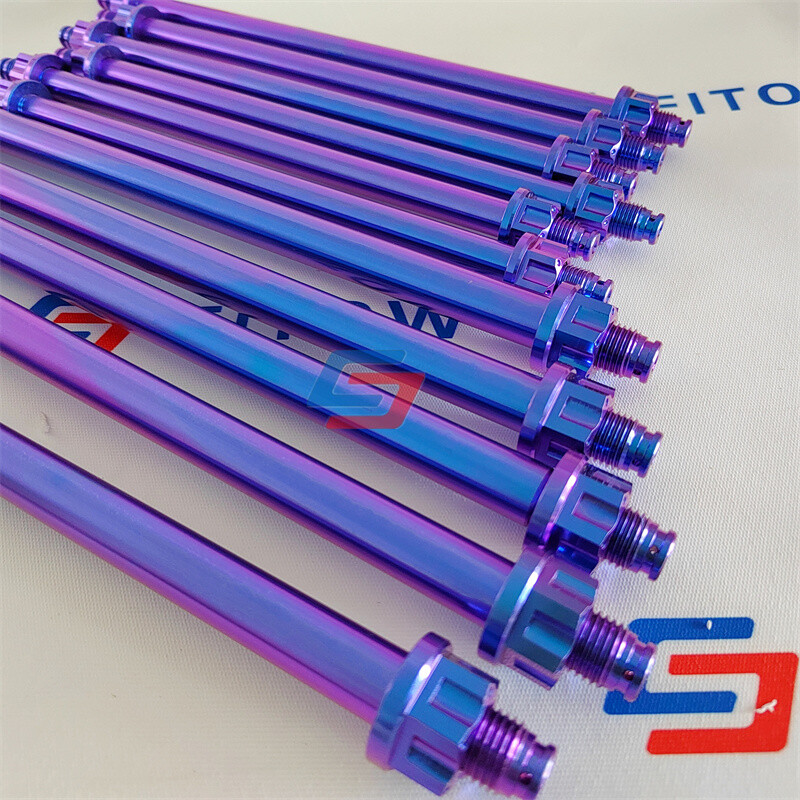 1PC Titanium M17 325MM Motorcycle Axis Axle Roller with Nuts P1.5
