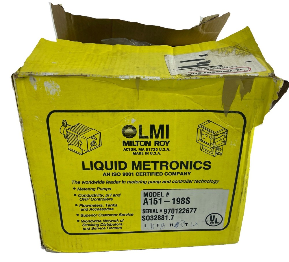 LMI MILTON ROY ELECTROMAGNETIC DOSING PUMP AA151-85HV