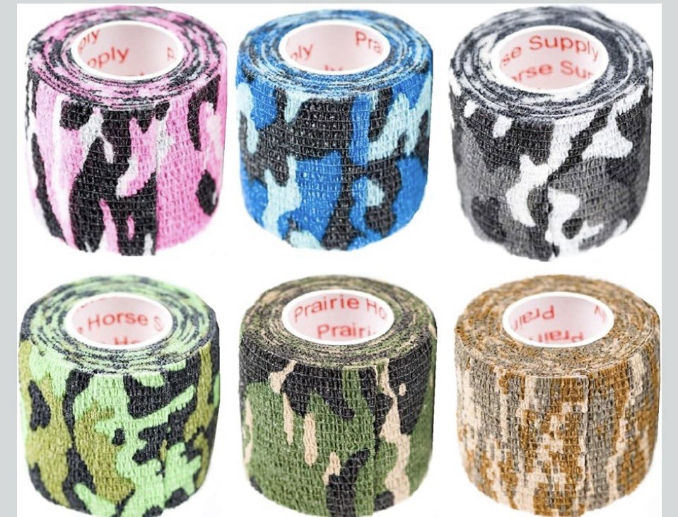Vet Wrap Tape Bulk Assorted Camo Colors 6 Pack 2 Inches Wide Non Woven NIP