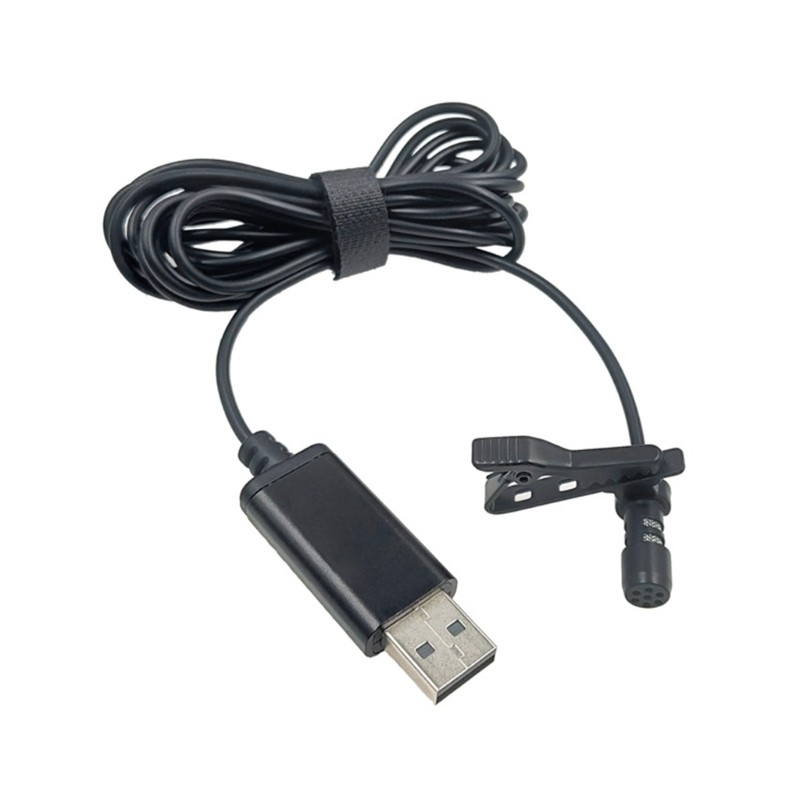 USB Mini Microphone Lapel Lavalier Mic Clip-on External Buttonhole Microphones