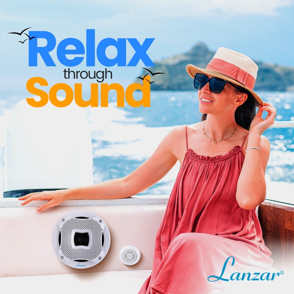 Lanzar Two-Way Marine Component Speaker Systems- 450 Watts w/ 4 Ohm Impedance