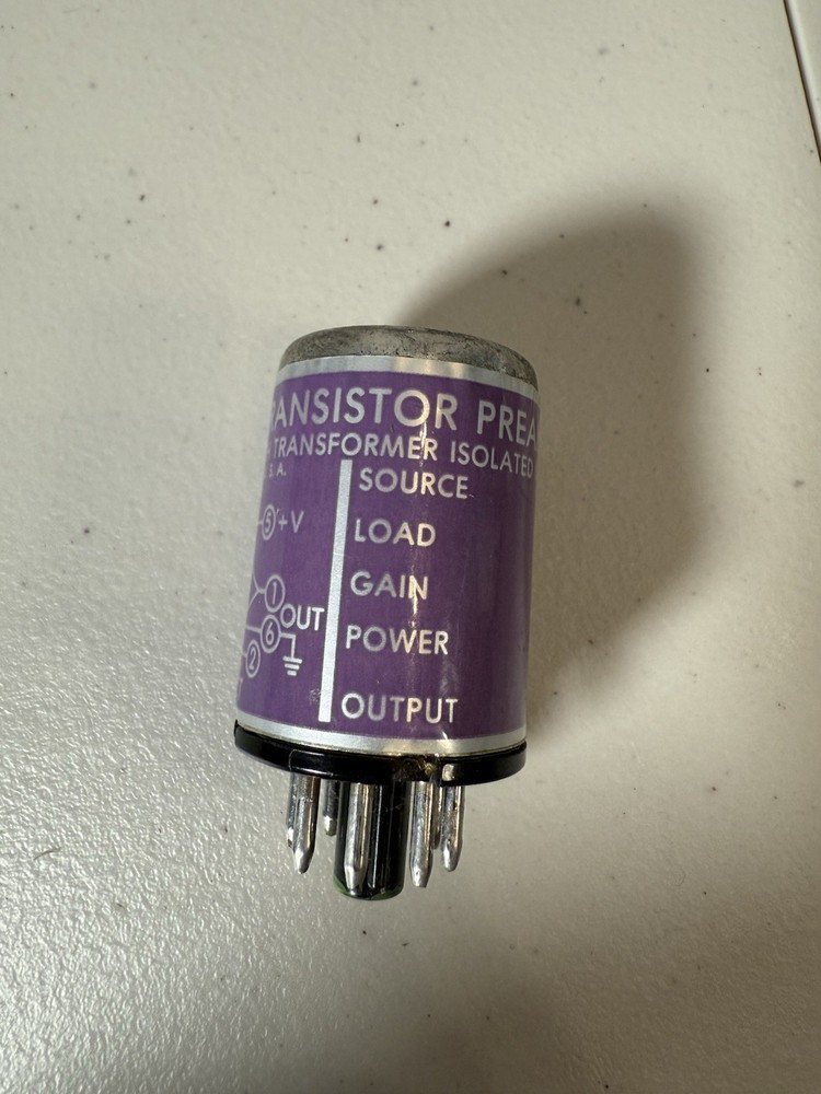 Altec 1588 Transistor Transformer Microphone Preamp Octal. Tested