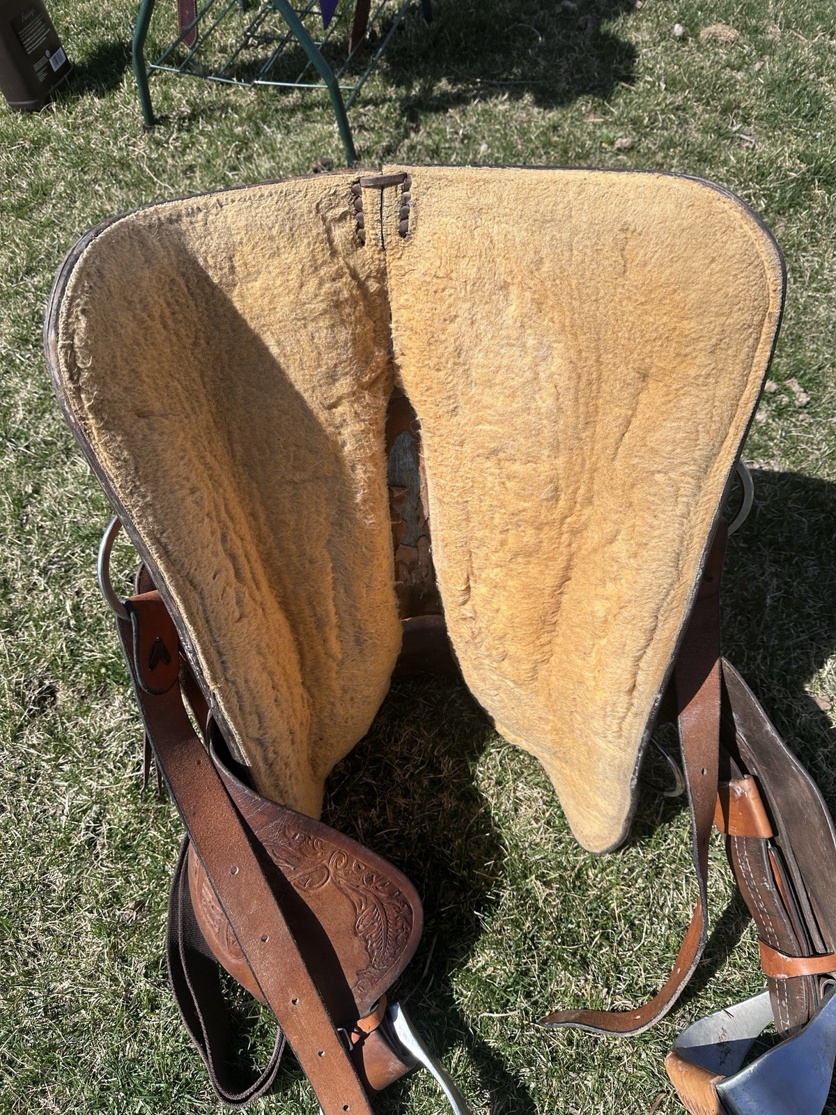 15.5” Double J Saddlery rope saddle, Western, leather