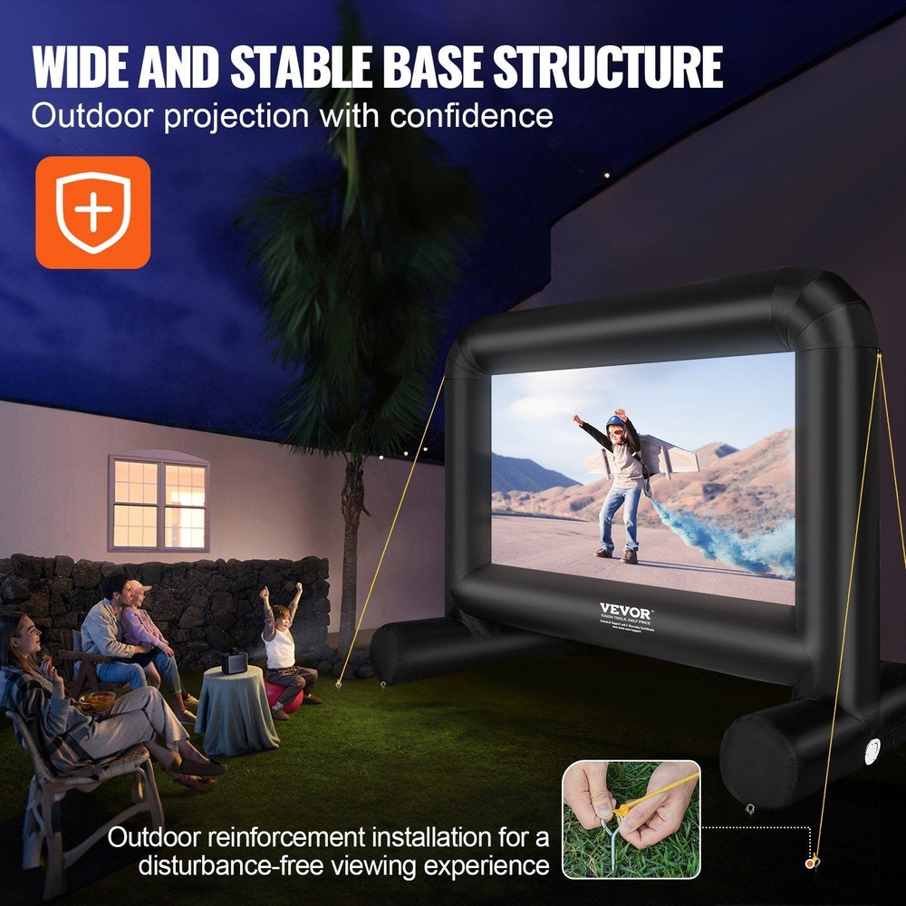 Ultra-Wide 14FT Projection Screen 160° View Angle with Storage Bag