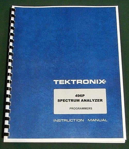 Tektronix 496P Programmer Manual: Comb Bound & Protective Plastic Covers