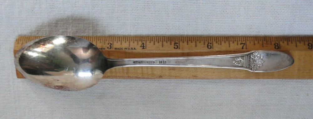 2 Rogers International Table Spoons ~ First Love ~ Silverplate Flatware