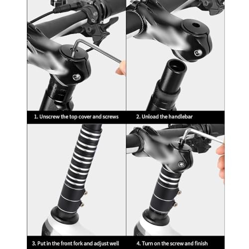 Bike Stem Riser, Bike Fork Stem Extender, Handlebar Riser Adapter, Suitable
