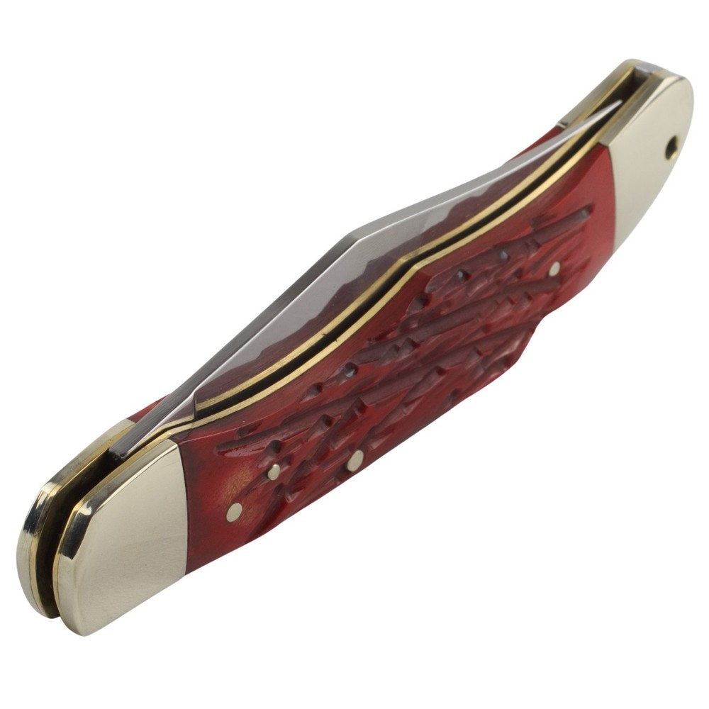 Marbles Red Bone Folding Hunter Lockback Knife MR582
