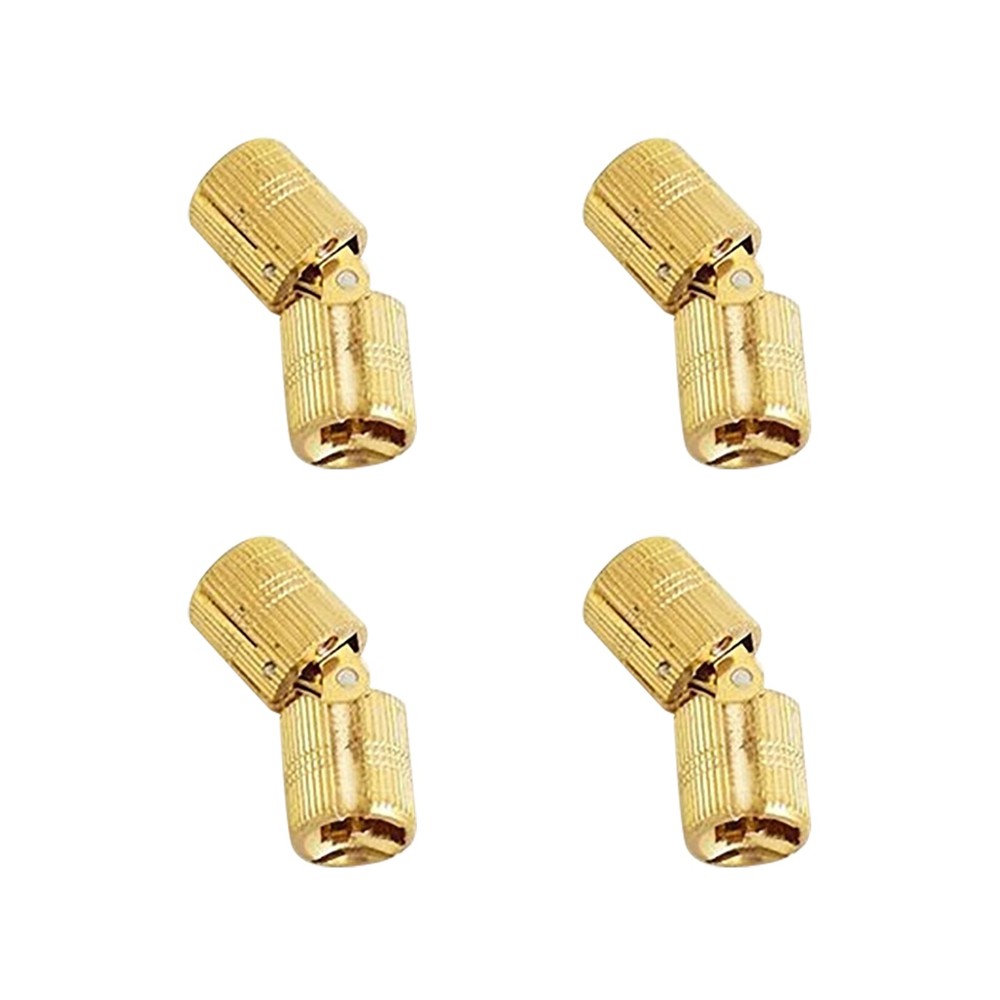 4Pcs 12mm Copper Hidden Barrel Hinge Invisible Hinges For Concealed Worktop DIY