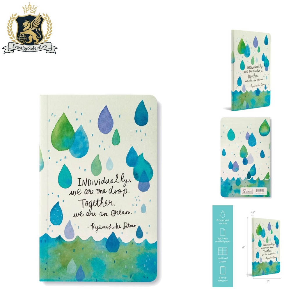 Compact Ocean Blue Journaling Notebook - 128 Lined Pages for Every Occasion