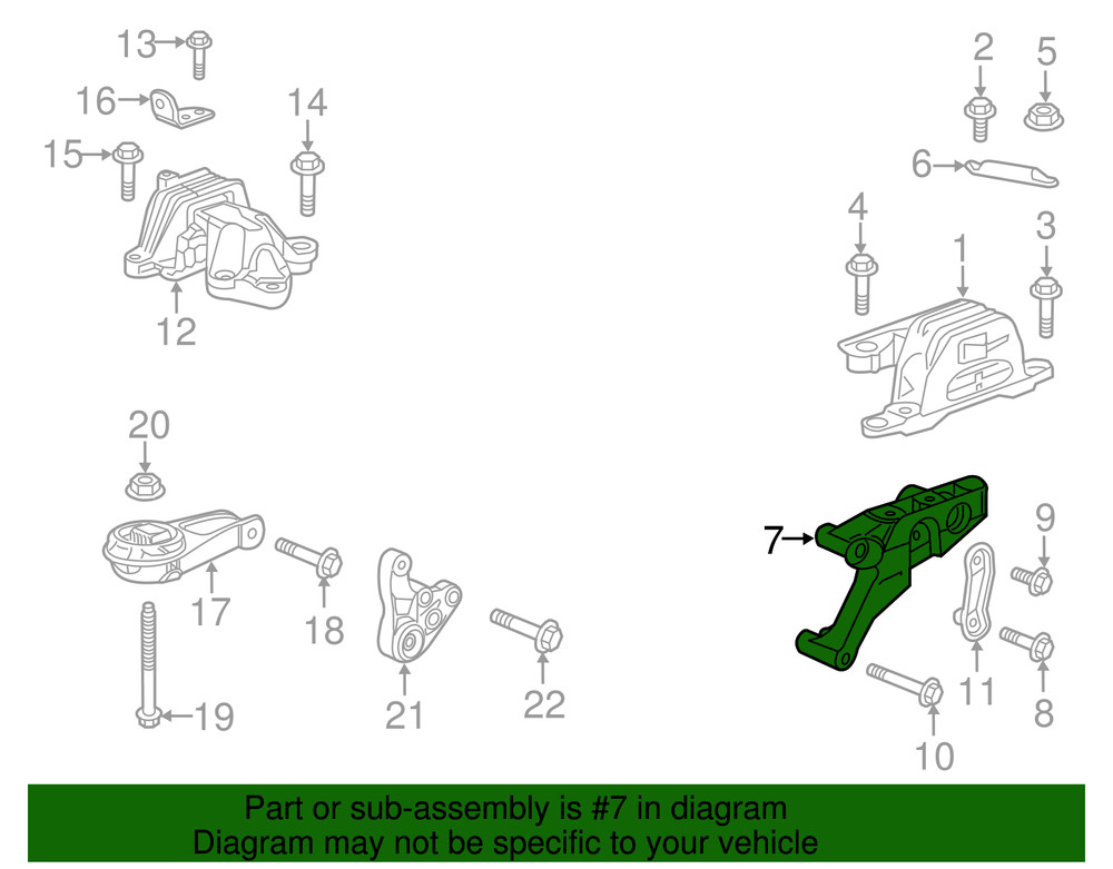 Genuine GM Engine Mount Bracket 22937294