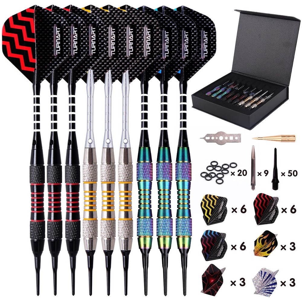 Turnart Darts Plastic Tip - Professional Soft Tip Darts Set for Electronic Da...