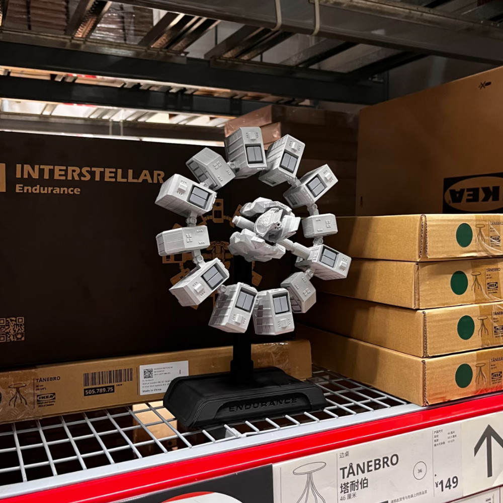 Interstellar Endurance Space Station Rotatable Model Ornament 3D Printed Gift