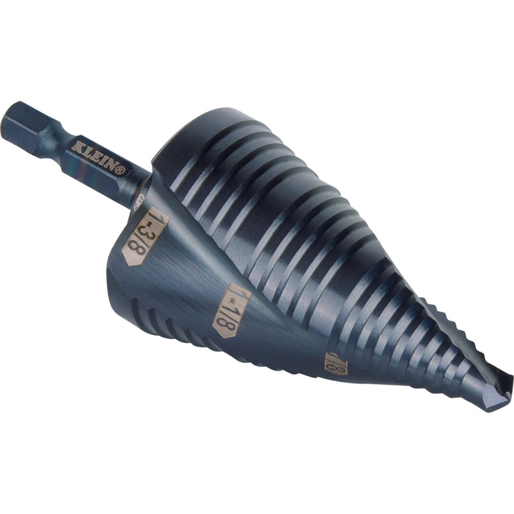 Klein Tools QRSTSPRO Premium Electrician's Quick Release Step Bit Set, 3 Piece