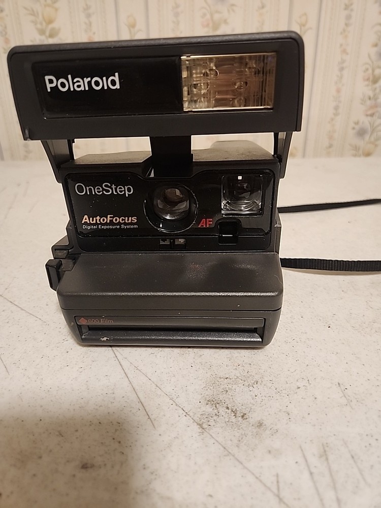 Polaroid One Step AF Auto Focus 600 Instant Camera w Strap Untested