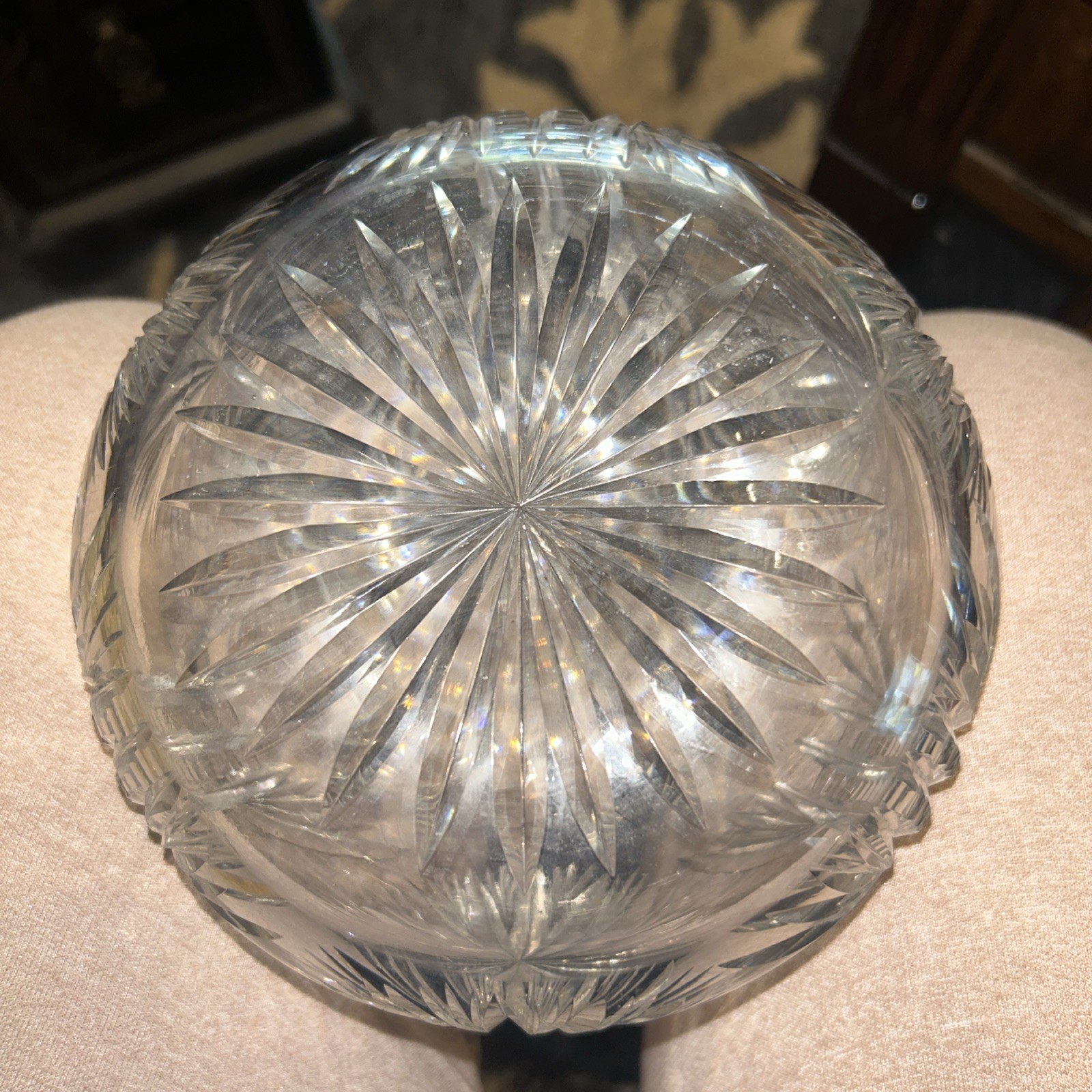 American Brilliant Cut Glass Carafe or Decanter. Antique