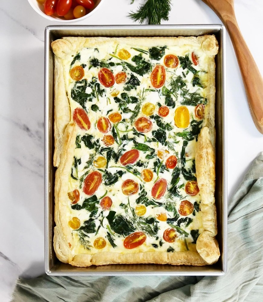 Aluminized Steel Rectangular Cake Pan - Heavy Duty with Nonstick Release, 9 x 13