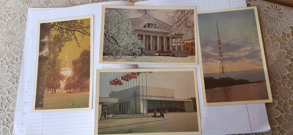 Soviet vintage USSR 1971 Leningrad ! monuments and attractions 16 postcards.