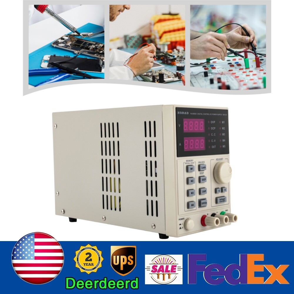 KA3005D 30V 5A Adjustable DC Power Supply 300W Precision Variable 4 Digital Lab