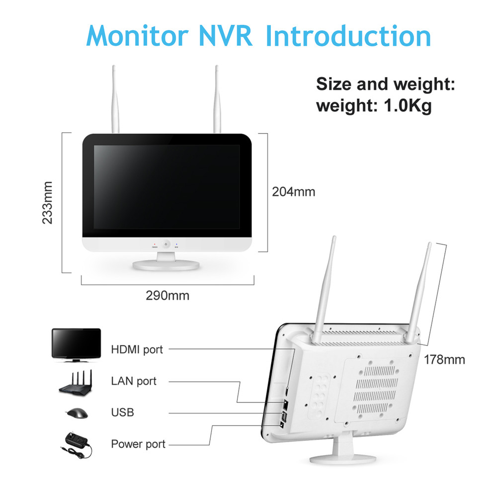 Wireless Security Camera System Smart Color Night Vision Outdoor WiFi Cameras