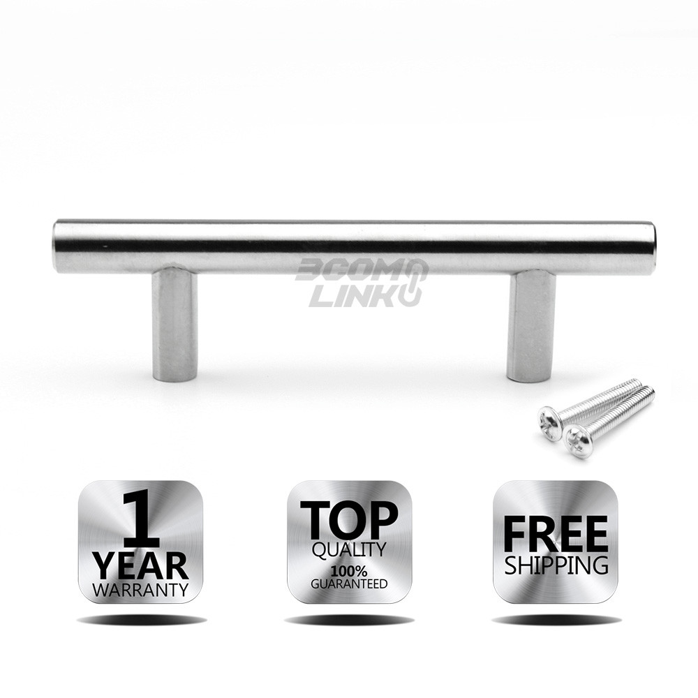2" - 18" Solid Stainless Steel Kitchen Cabinet Drawer Door Handles T Pull Bars