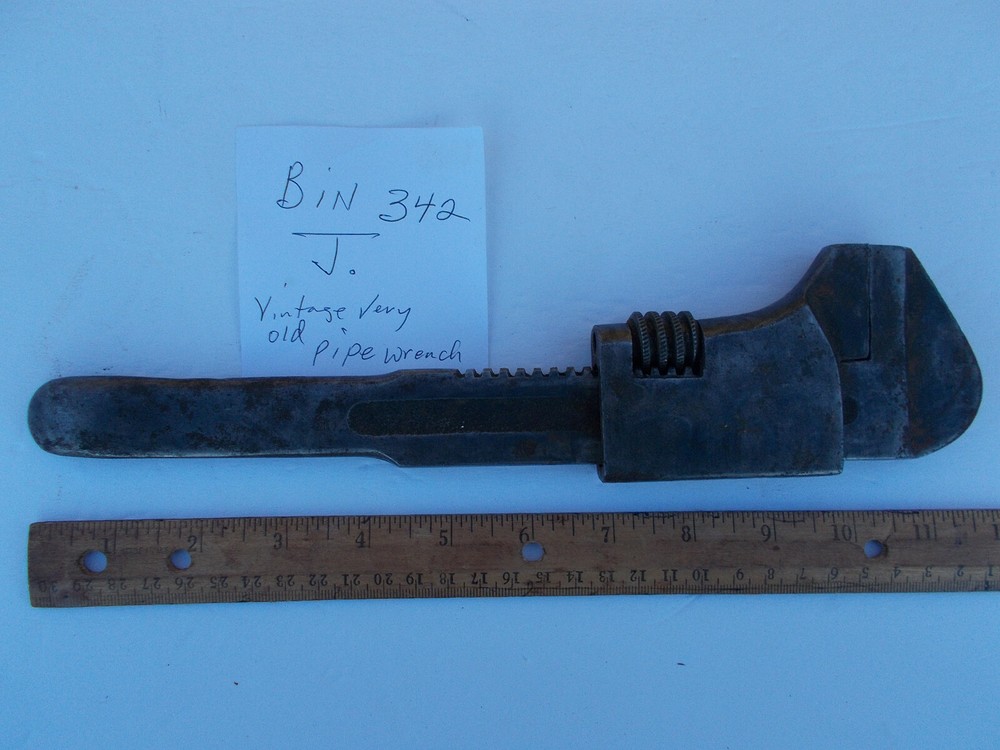 Vtg. pipe wrench, very old