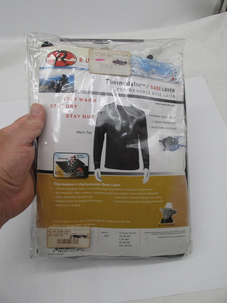 R.U. Outside Thermolator Performance Base Layer Men's XL Extra Large