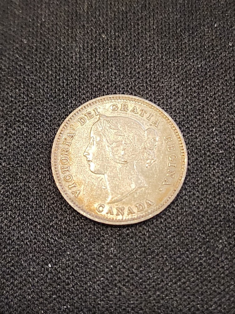1900 Canada 5 Cents Oval 0 Silver Coin