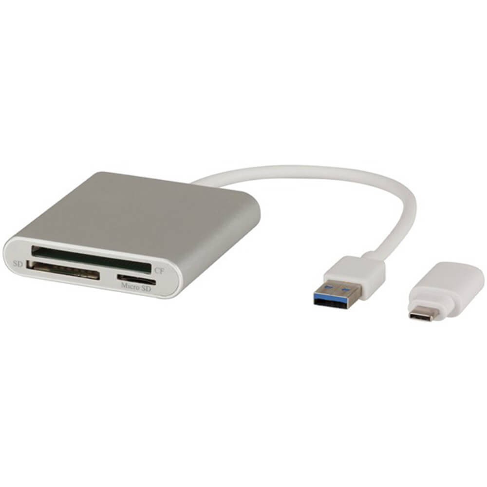 High Quality Multi Card Reader USB 3.0 with Type-C Adaptor 5Gbps Transfer Speed