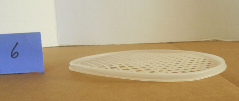 Tupperware #516 White Sheer 9" Colander Strainer Grid Vintage P6