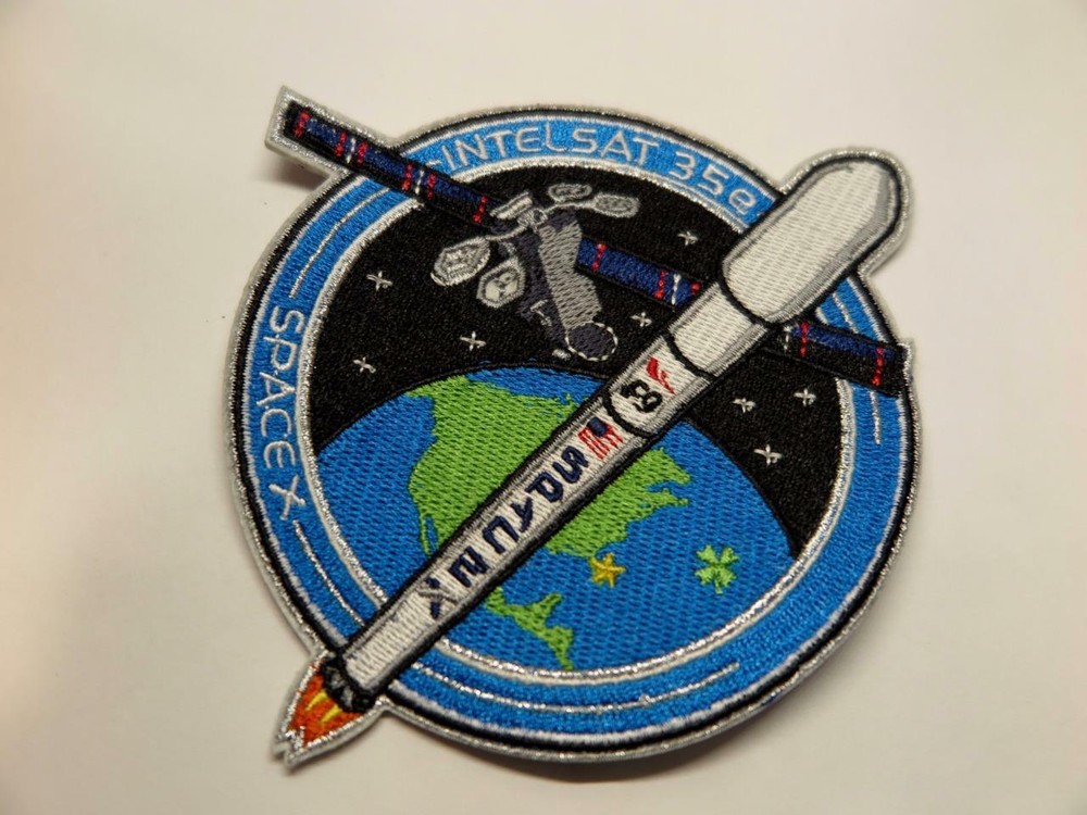 FALCON 9 INTELSAT-35e SPACEX SPACE PATCH ORIGINAL FREE USPS 1ST CLASS POSTAGE