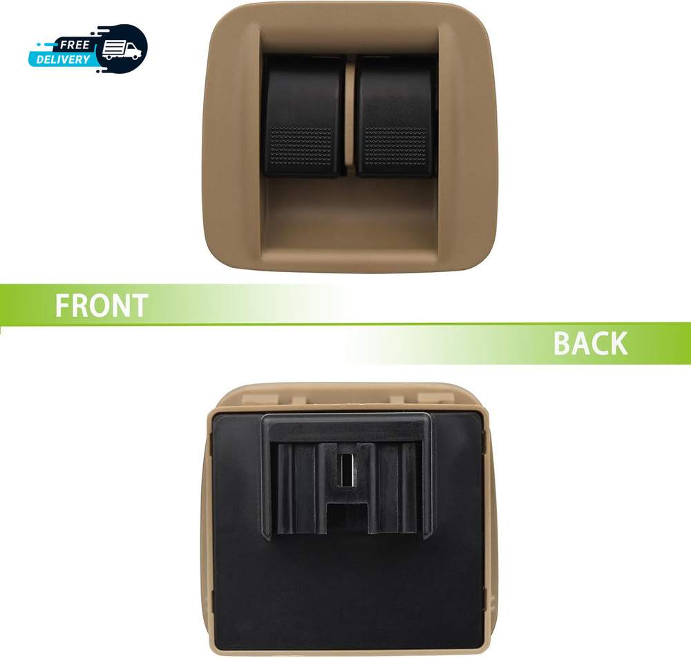 Center Console Power Window Switch Tan Compatible with 1998-2000 Mazda Miata