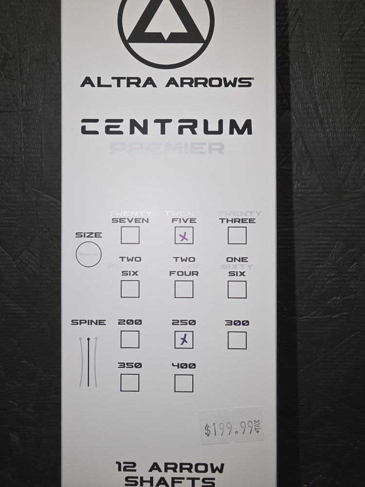 Altra Centrum Premier 25- 250 Spine