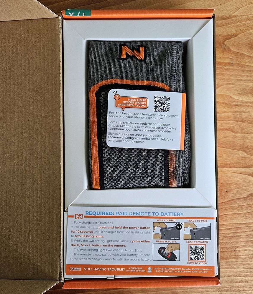 Mobile Warming Marino Wool Heated Socks X/L