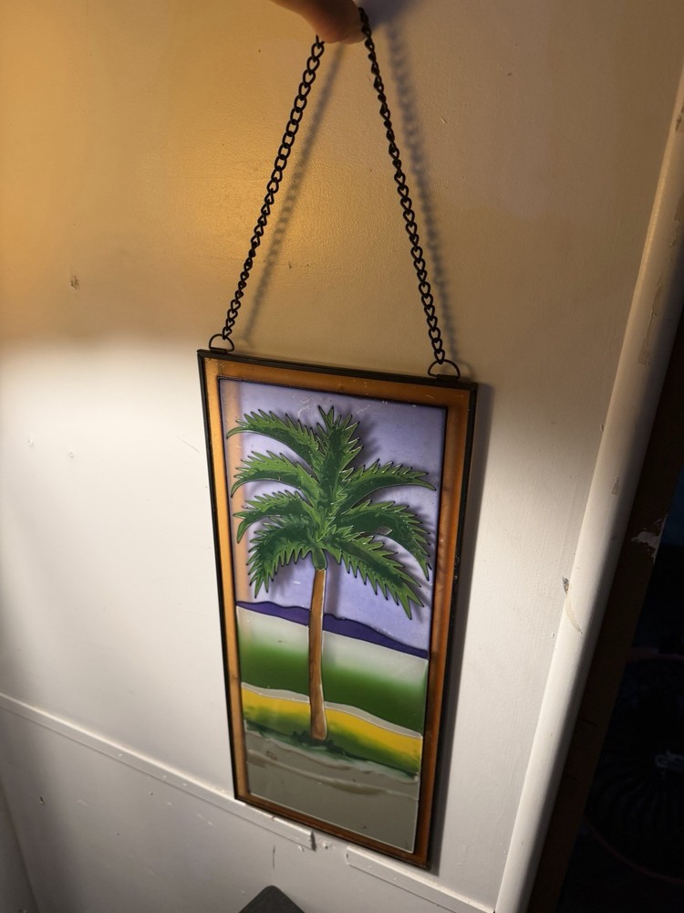 stained glass palm tree