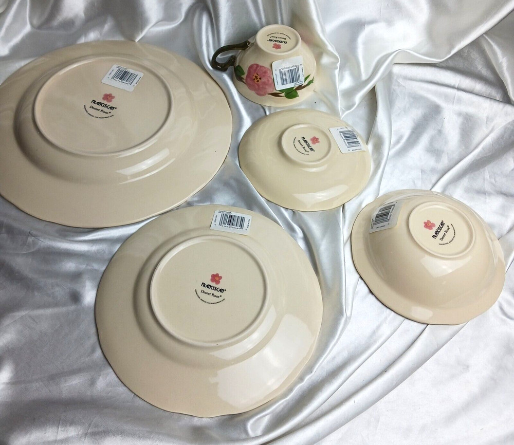 FRANCISCAN DESERT ROSE 5 PIECE DINNER SET