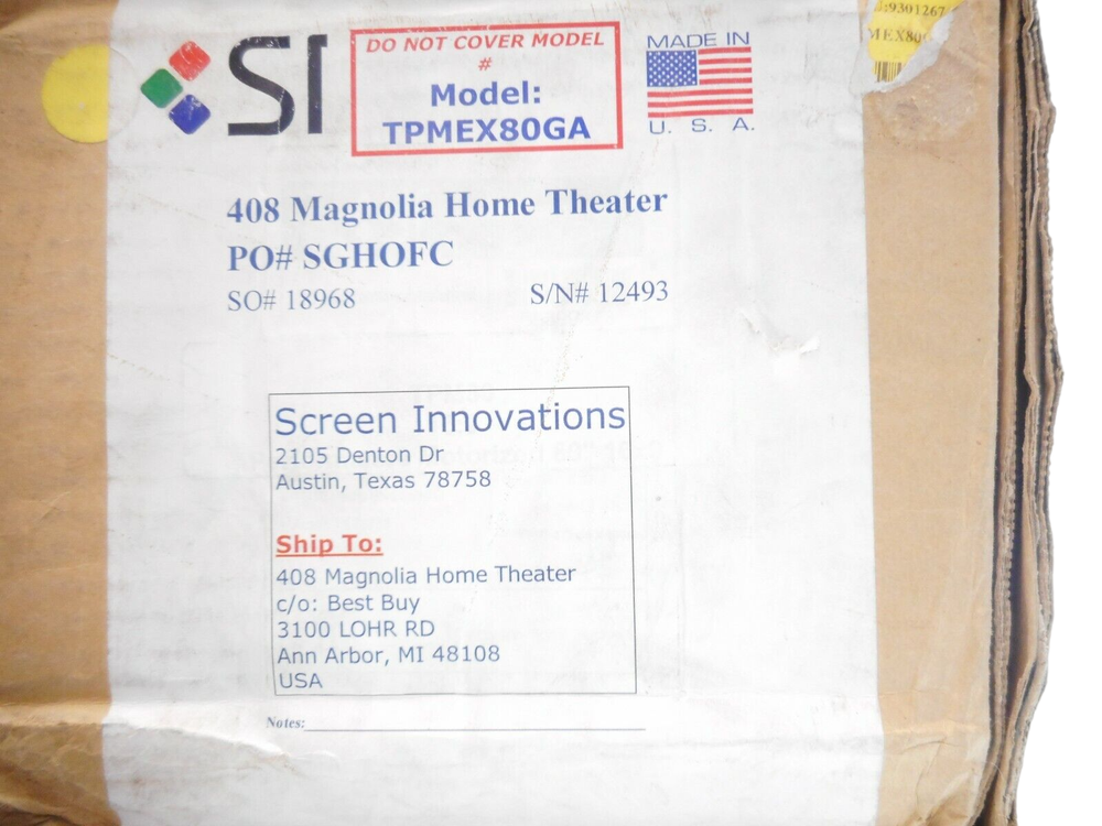 Screen Innovations - Performance 80" Motorized Projector Screen -White TPMEX80GA