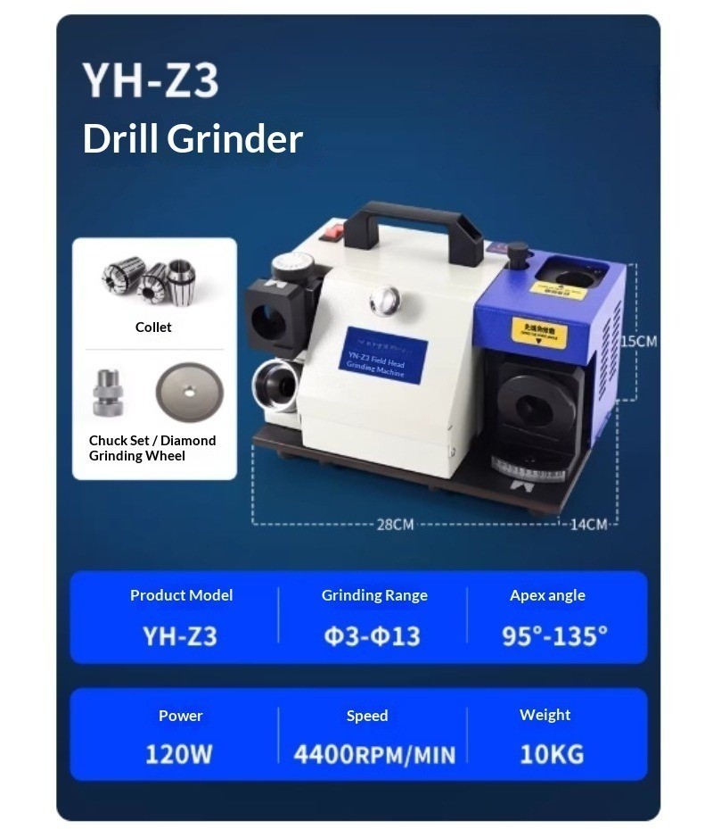 Fully Automatic Mini Drill Bit Sharpener Tool Grinder Milling Cutter Sharpener